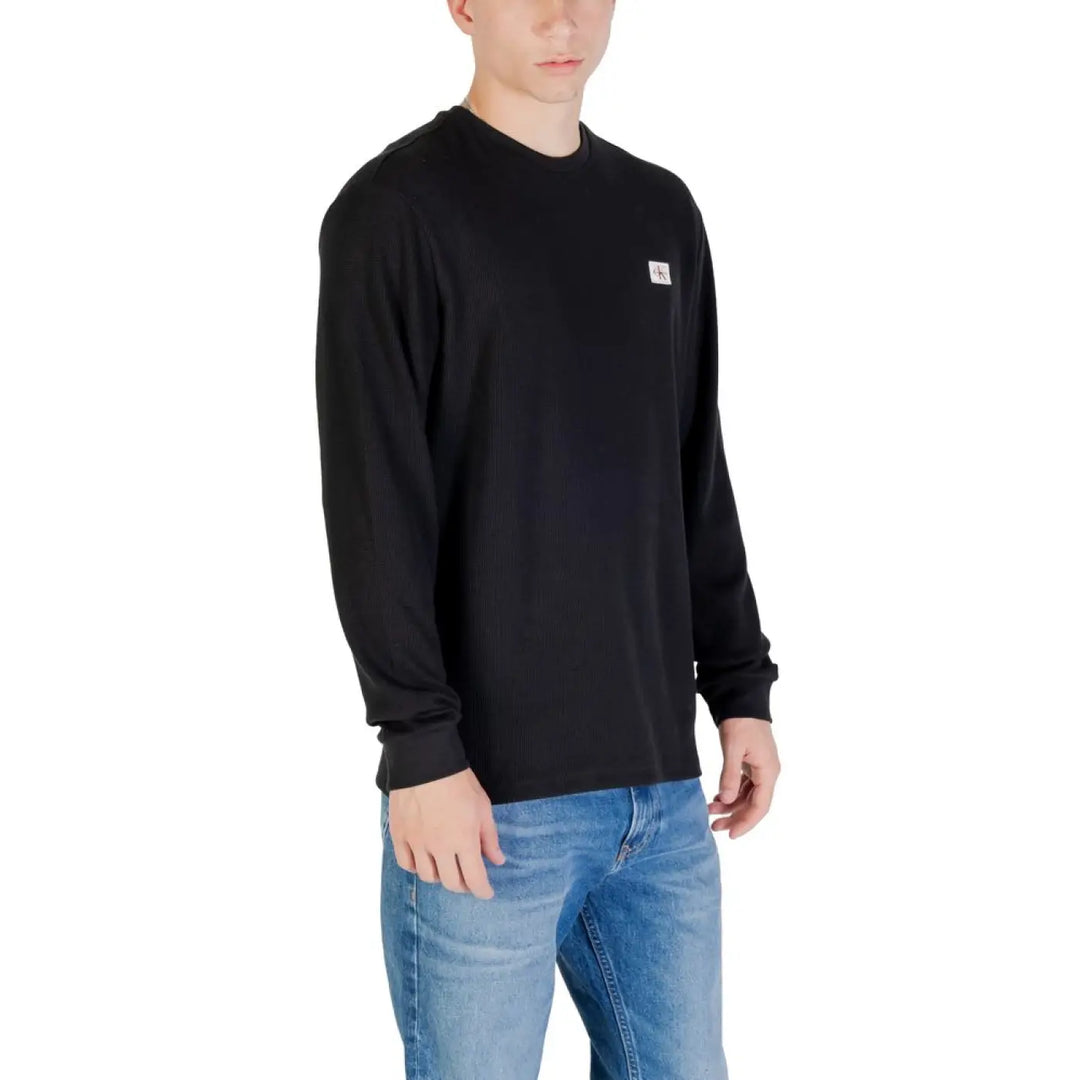Calvin Klein Jeans Black Cotton Long Sleeve T-shirt