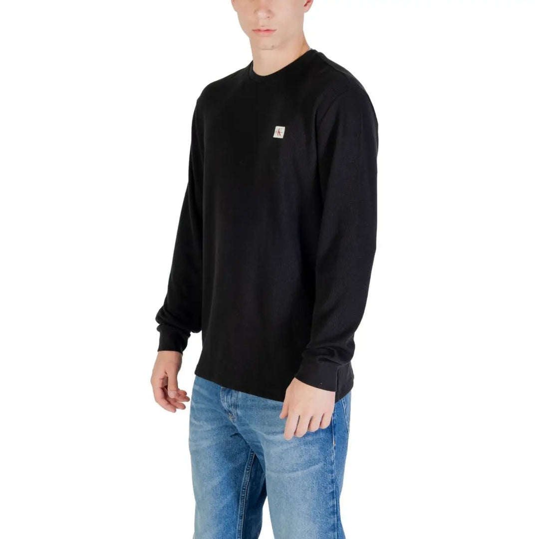 Calvin Klein Jeans Black Cotton Long Sleeve T-shirt