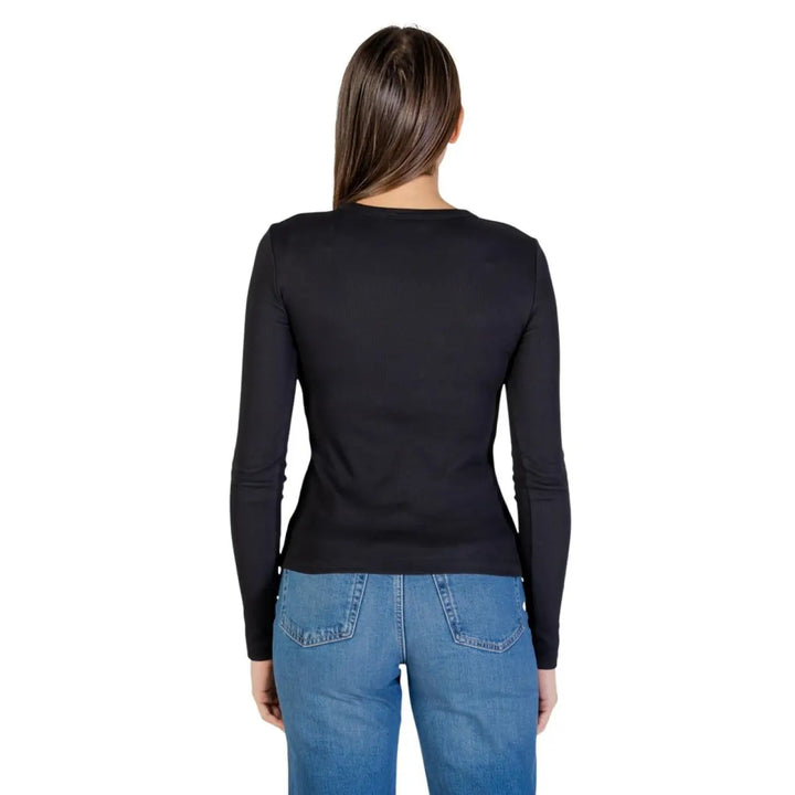 Calvin Klein Jeans Black Cotton Long Sleeve T-shirt