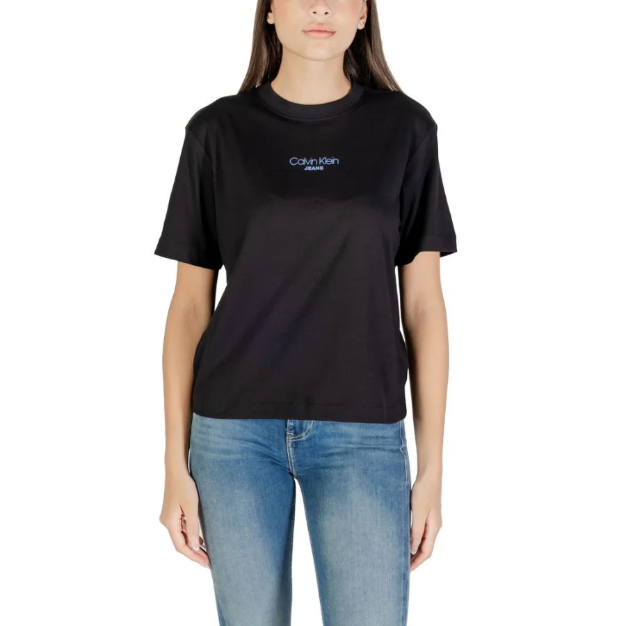 Calvin Klein Jeans Black Cotton T-Shirt