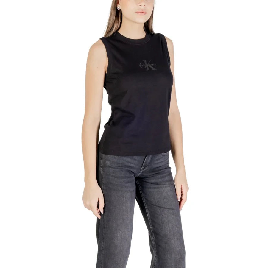 Calvin Klein Jeans Black Cotton T-Shirt