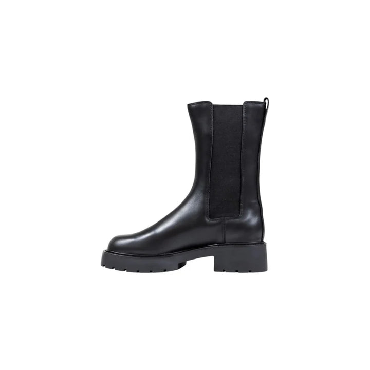 Calvin Klein Jeans Black Leather Ankle Boots
