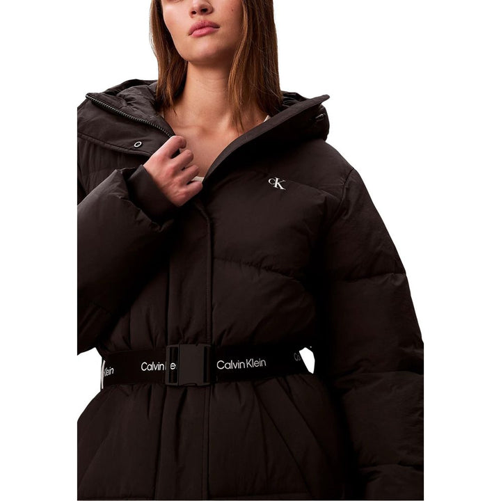 Calvin Klein Jeans Puffer Jackets - Black Polyamide Coat
