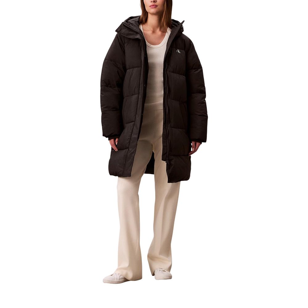 Calvin Klein Jeans Puffer Jackets - Black Polyamide Coat