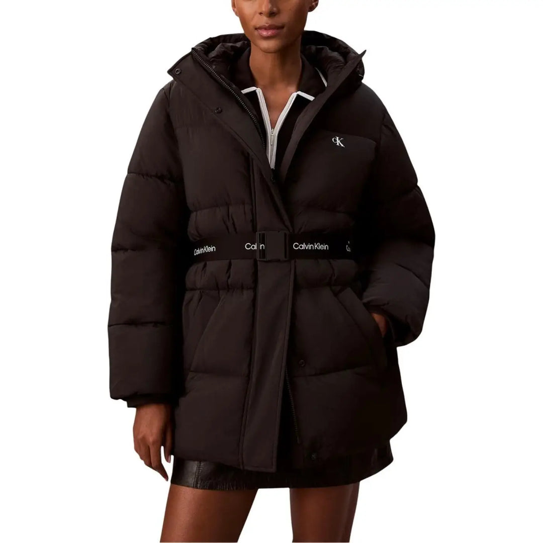 Calvin Klein Jeans Black Polyamide Coat