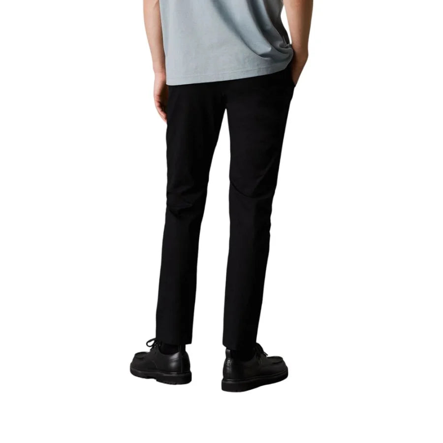 Calvin Klein Jeans Black Recycled Cotton Chino Pants