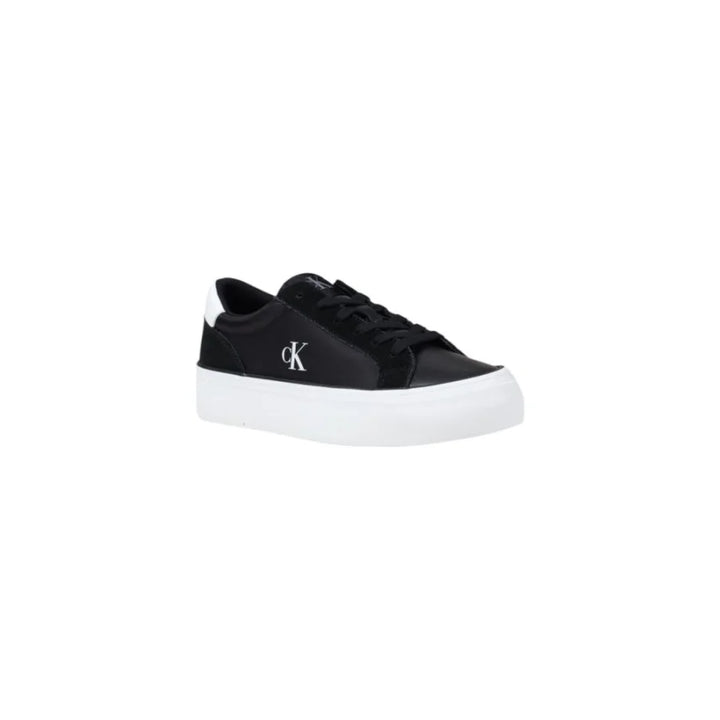 Calvin Klein Jeans Black And White Recycled Polyamide Platform Sneakers