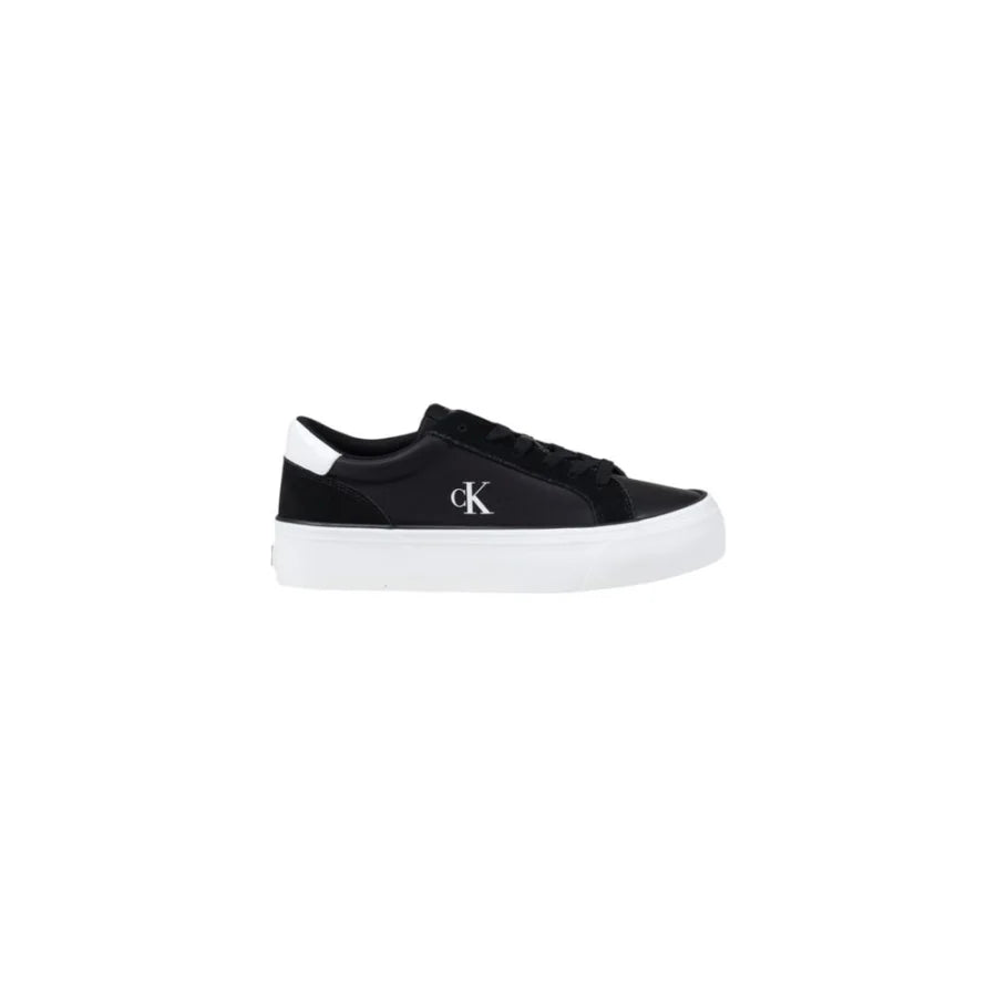 Calvin Klein Jeans Black And White Recycled Polyamide Platform Sneakers