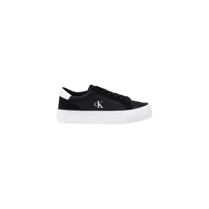 Calvin Klein Jeans Black And White Recycled Polyamide Platform Sneakers