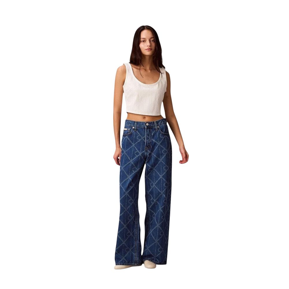 Calvin Klein Jeans Blue Cotton Boyfriend