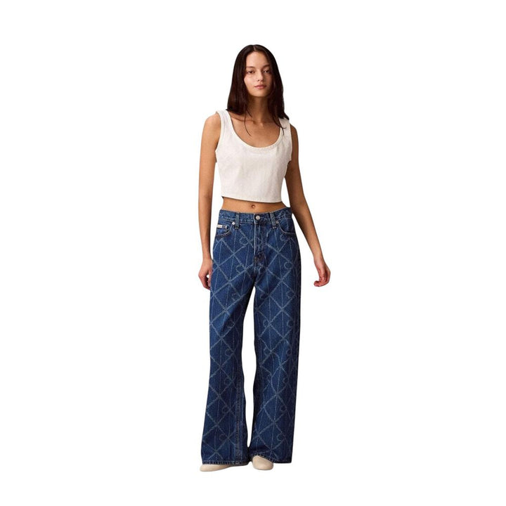 Calvin Klein Jeans Blue Cotton Boyfriend