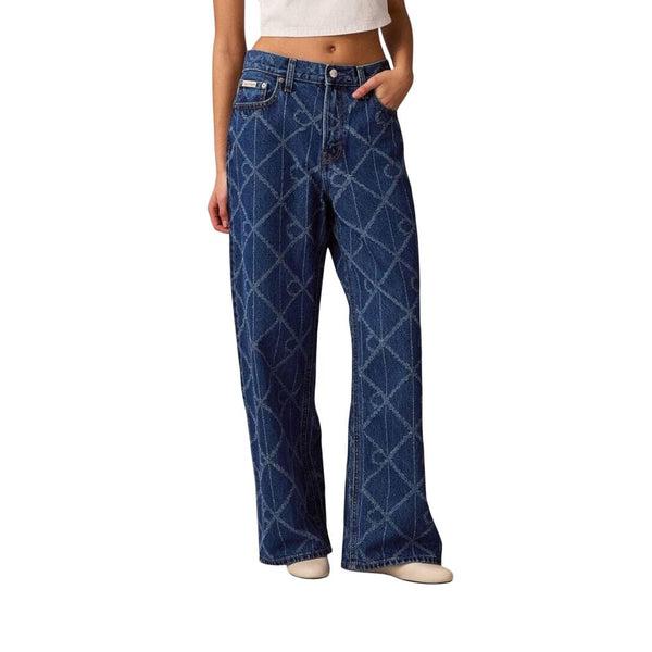 Calvin Klein Jeans Blue Cotton Boyfriend