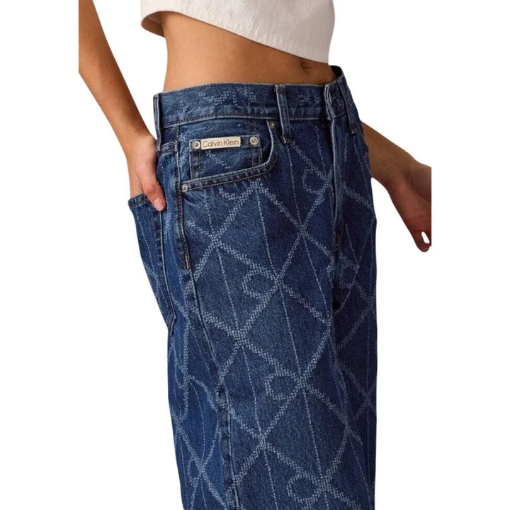 Calvin Klein Jeans Blue Cotton Boyfriend