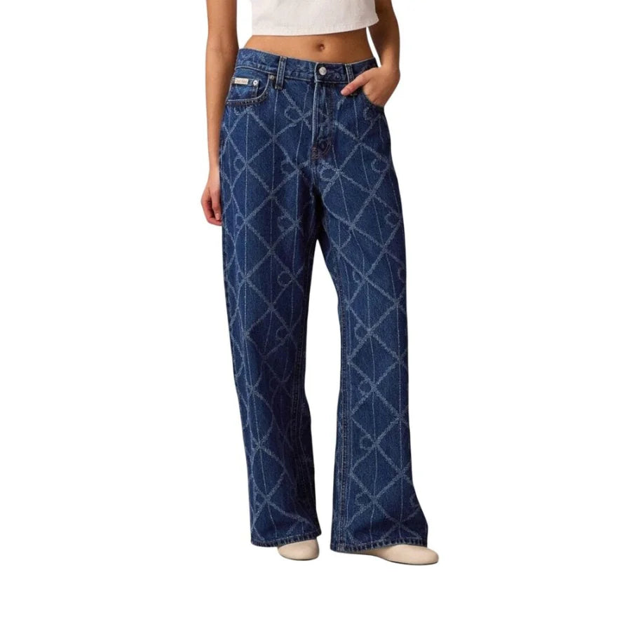 Calvin Klein Jeans Blue Cotton Boyfriend