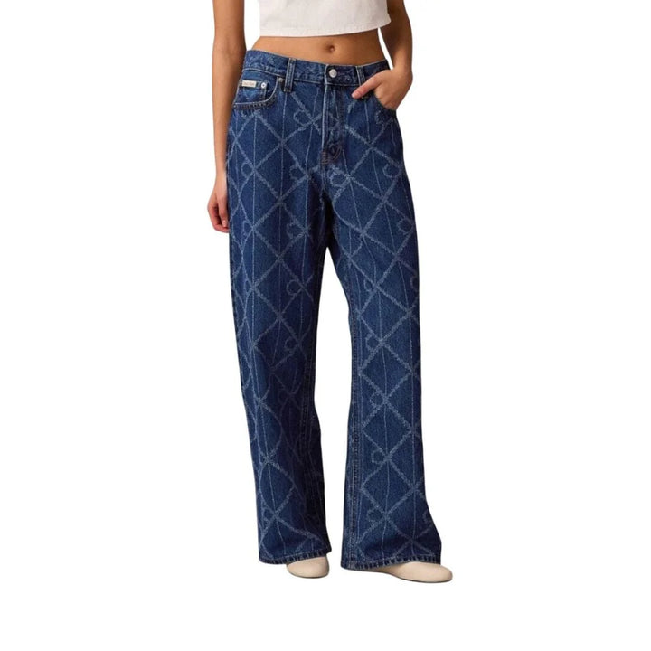 Calvin Klein Jeans Blue Cotton Boyfriend