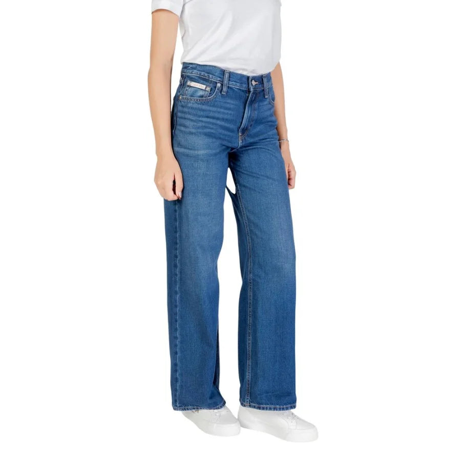 Calvin Klein Jeans Blue Cotton Boyfriend