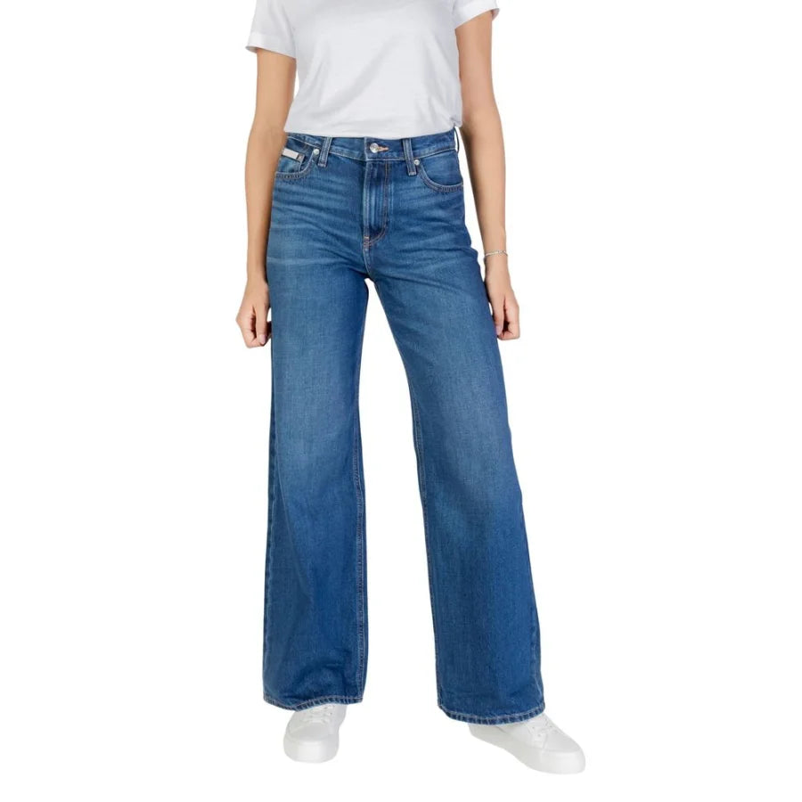Calvin Klein Jeans Blue Cotton Boyfriend