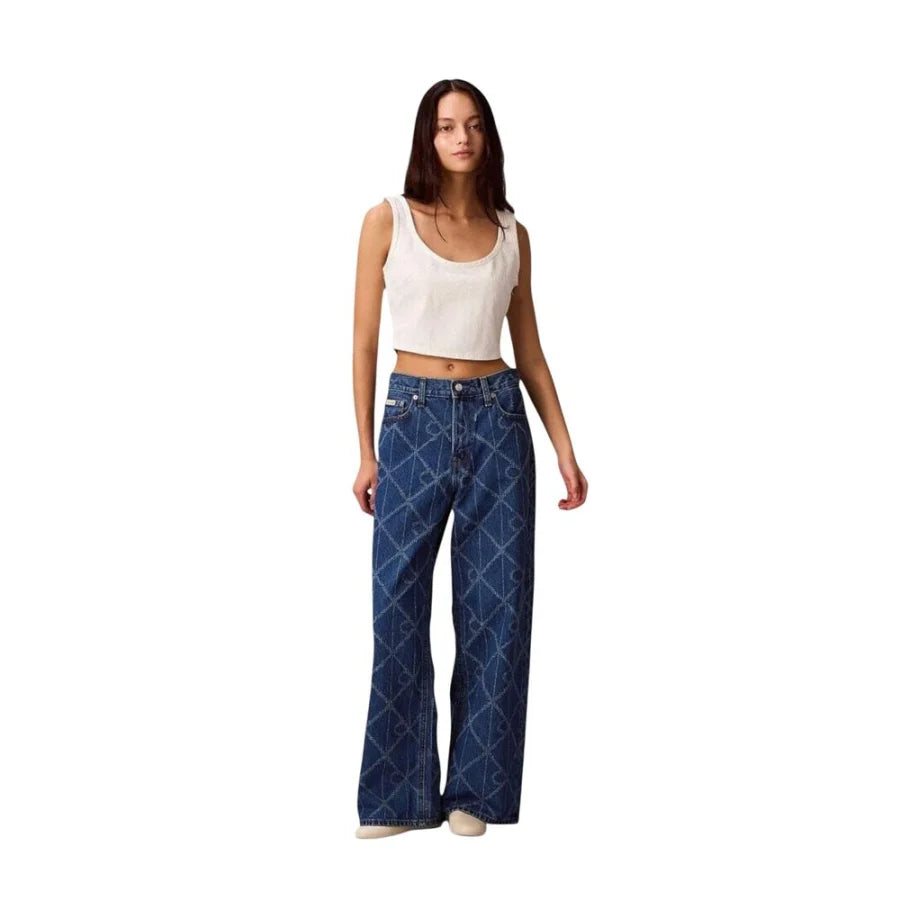 Calvin Klein Jeans Blue Cotton Boyfriend