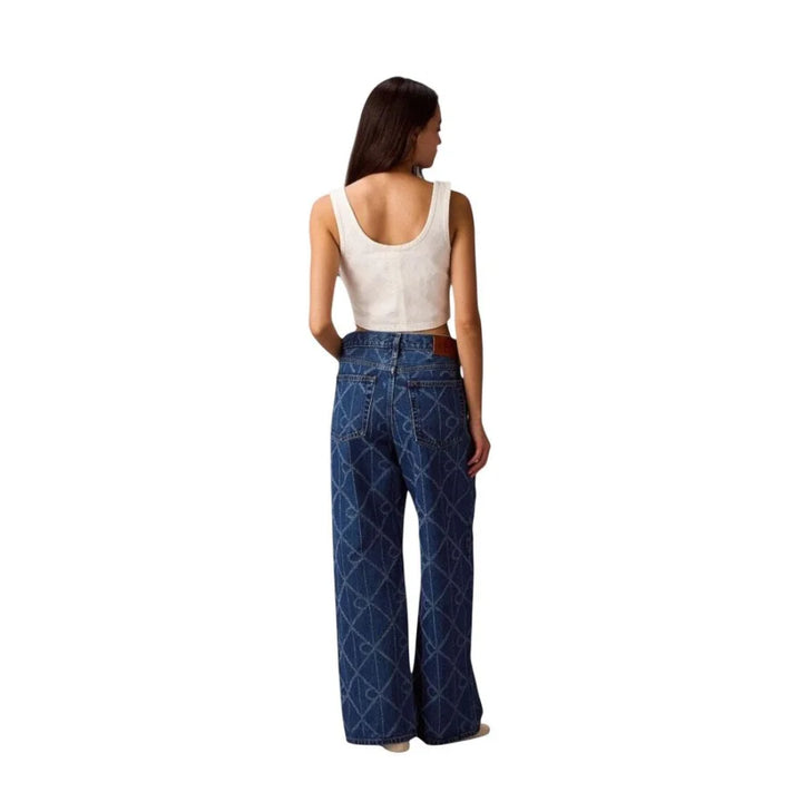 Calvin Klein Jeans Blue Cotton Boyfriend