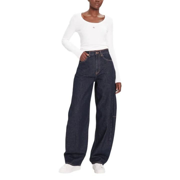 Calvin Klein Jeans Blue Cotton Mom