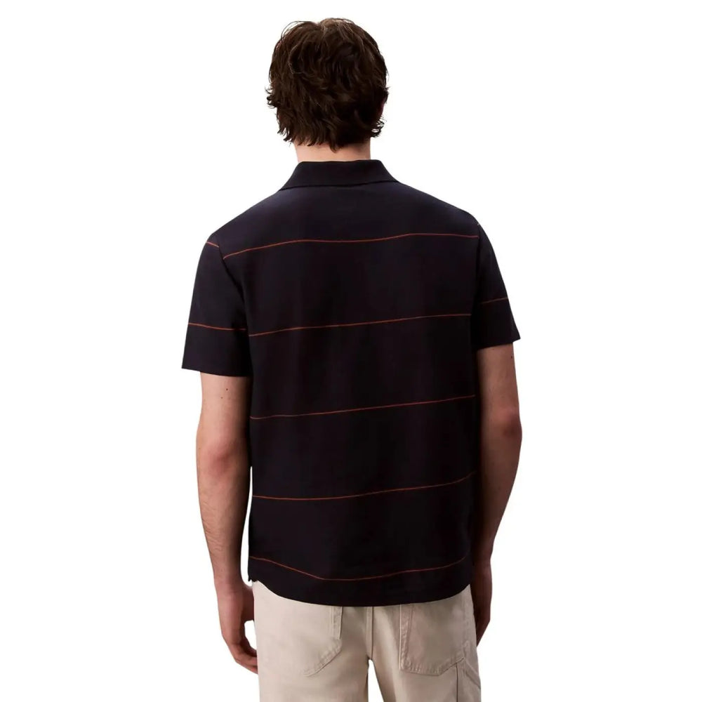 Calvin Klein Jeans Blue Cotton Polo Shirt