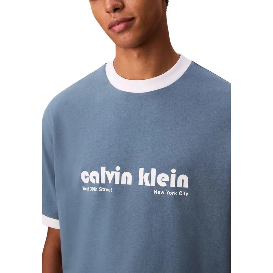 Calvin Klein Jeans Blue Cotton T-Shirt