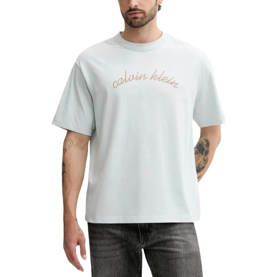 Calvin Klein Jeans Blue Cotton T-Shirt