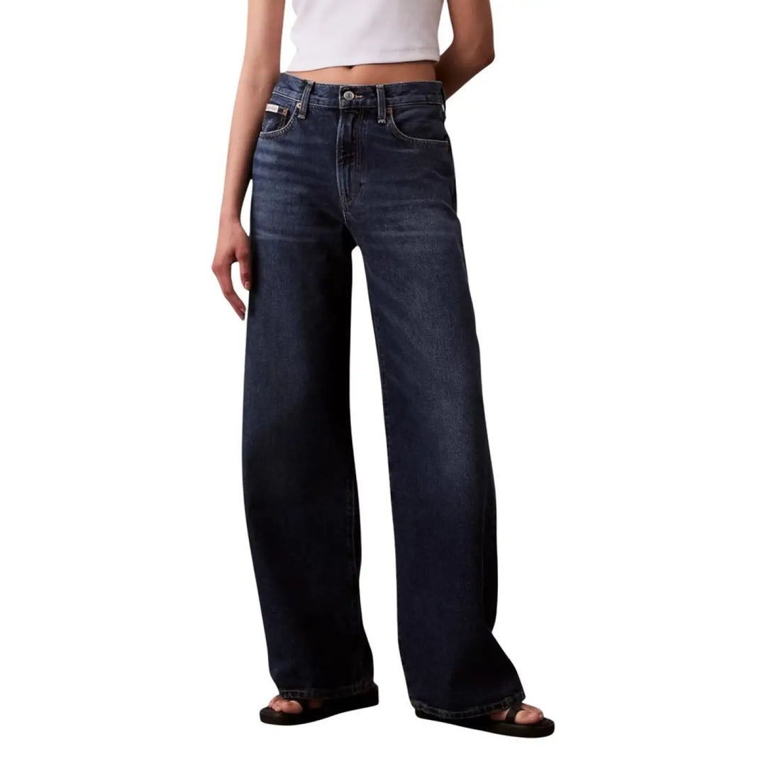 Calvin Klein Jeans Blue Recycled Cotton Bootcut