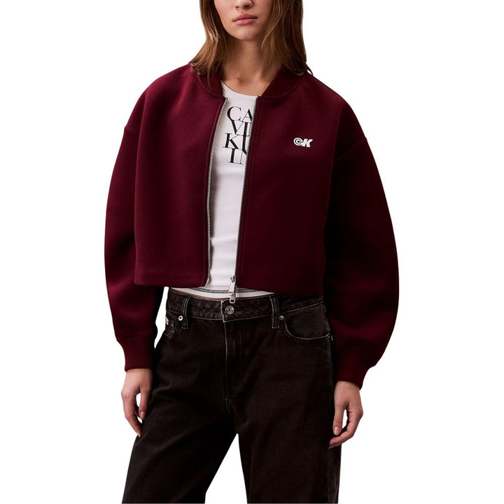 Calvin Klein Jeans Bomber Jackets - Bordeaux Viscose
