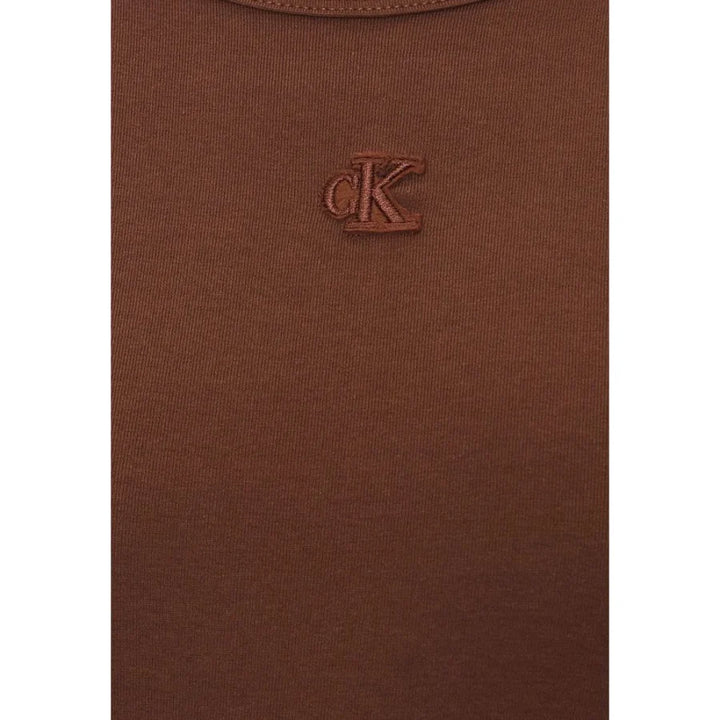 Calvin Klein Jeans Brown Cotton Long Dress