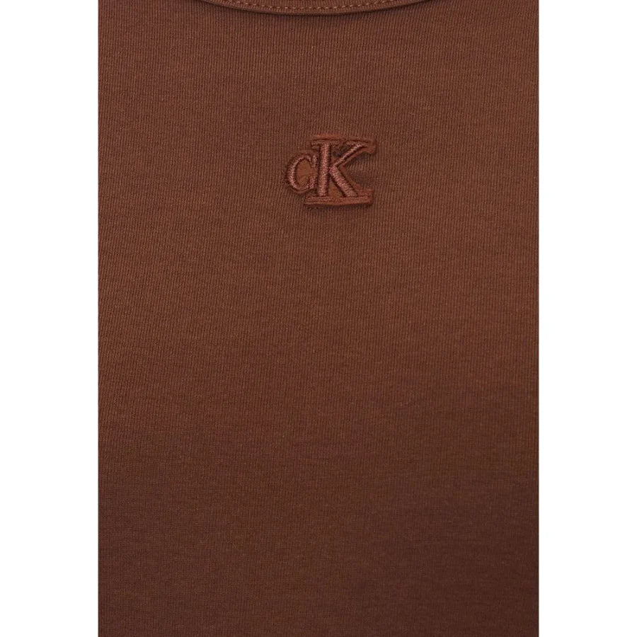 Calvin Klein Jeans Brown Cotton Long Dress