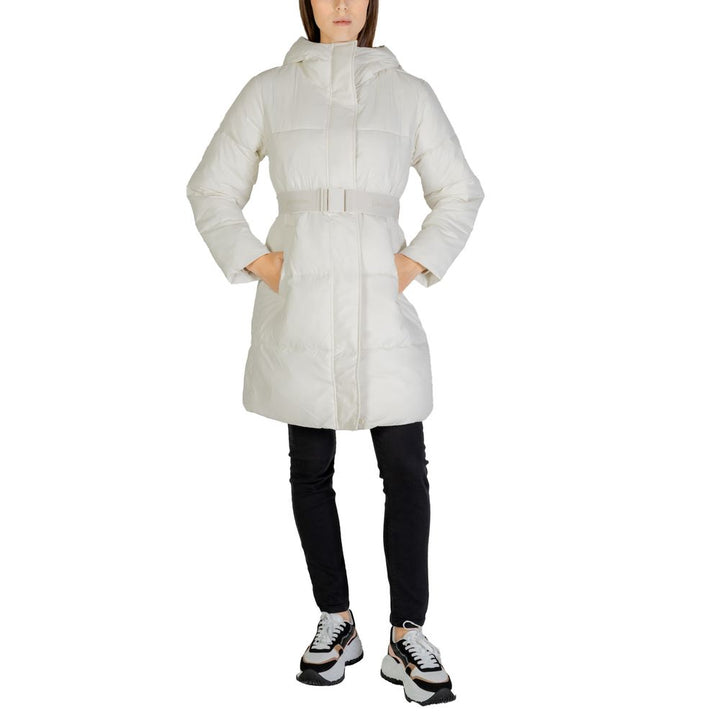 Calvin Klein Jeans Puffer Jackets - Cream Nylon Coat