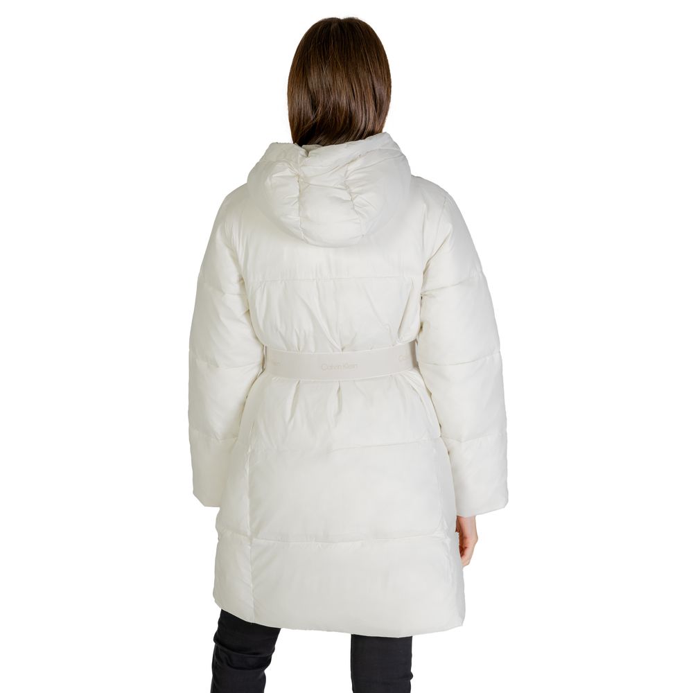 Calvin Klein Jeans Puffer Jackets - Cream Nylon Coat