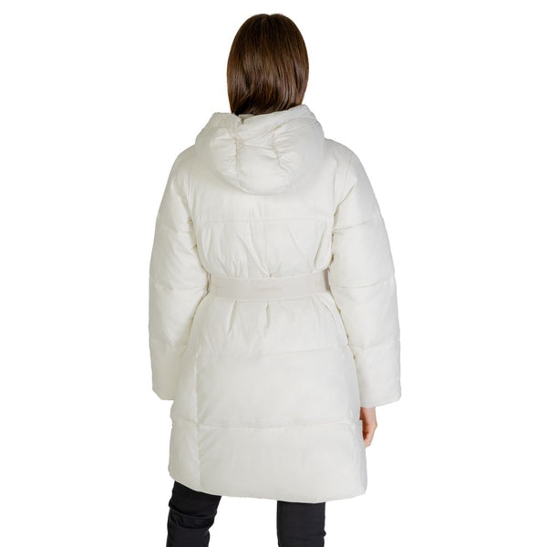 Calvin Klein Jeans Puffer Jackets - Cream Nylon Coat