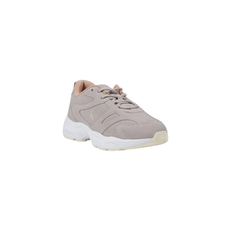 Calvin Klein Jeans Gray Artificial Leather Athletic Sneakers