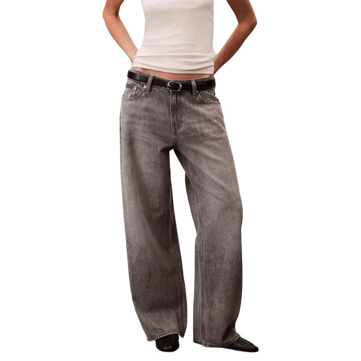 Calvin Klein Jeans Gray Cotton Boyfriend