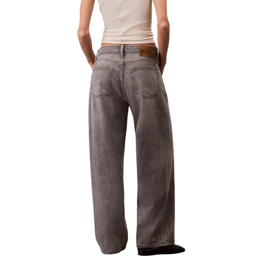 Calvin Klein Jeans Gray Cotton Boyfriend