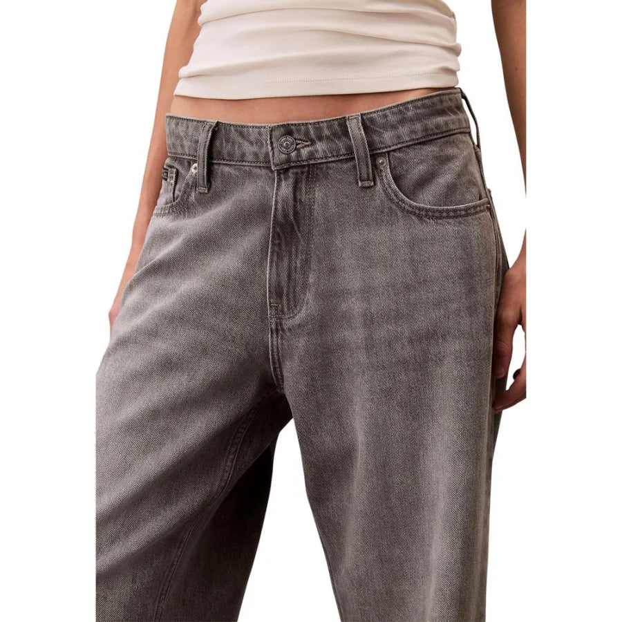 Calvin Klein Jeans Gray Cotton Boyfriend