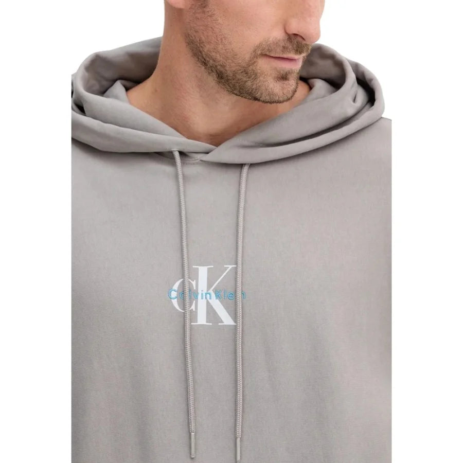 Calvin Klein Jeans Gray Cotton Hoodie