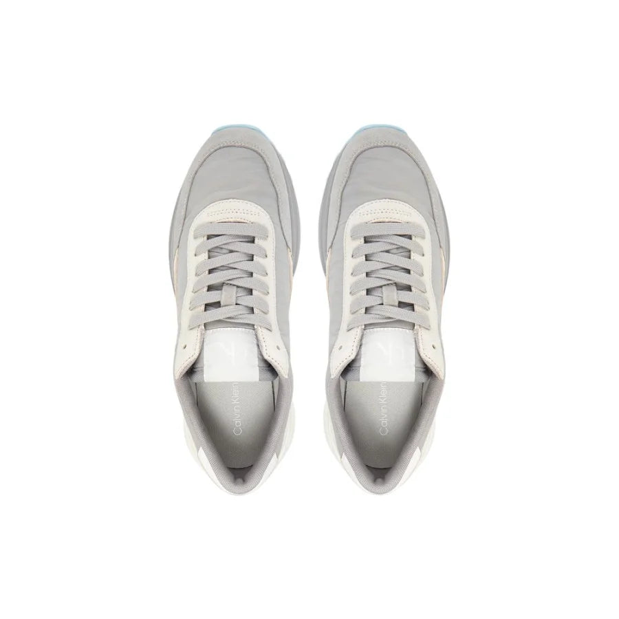 Calvin Klein Jeans Gray Suede Leather Athletic Sneakers