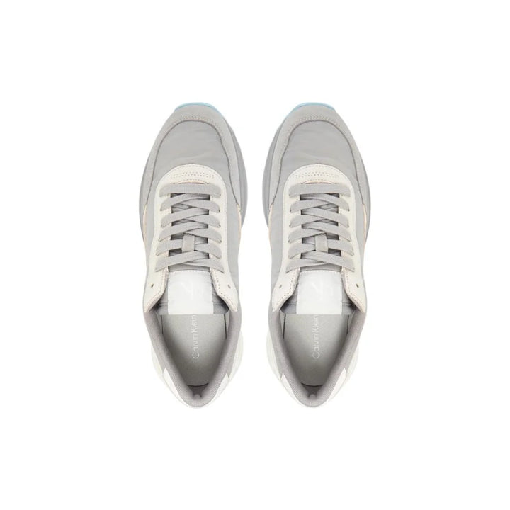 Calvin Klein Jeans Gray Suede Leather Athletic Sneakers