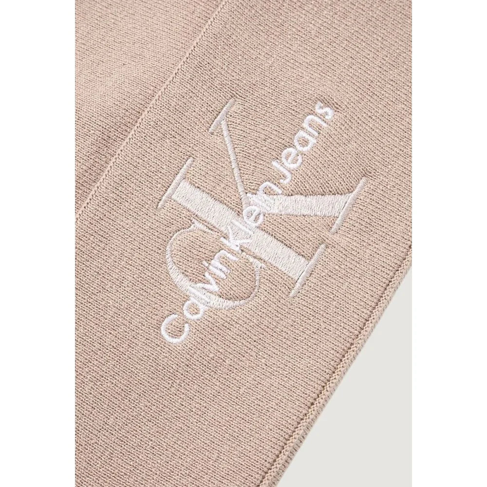Calvin Klein Jeans Mono Logo Embro Beanie for Women 100 Percent Cotton