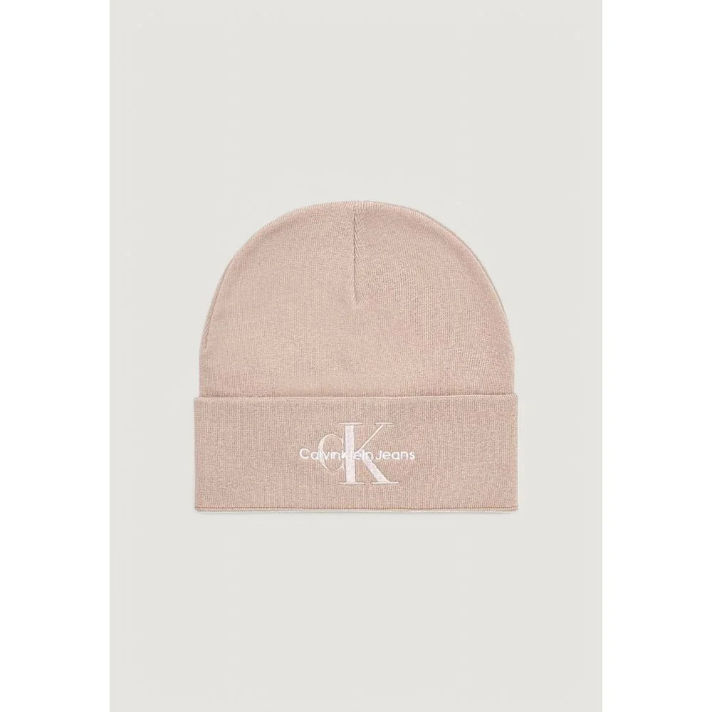 Calvin Klein Jeans Mono Logo Embro Beanie for Women 100 Percent Cotton