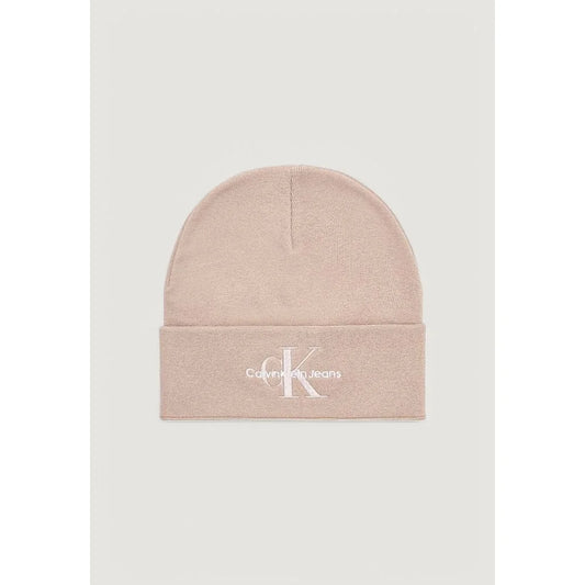Calvin Klein Jeans Mono Logo Embro Beanie for Women 100 Percent Cotton