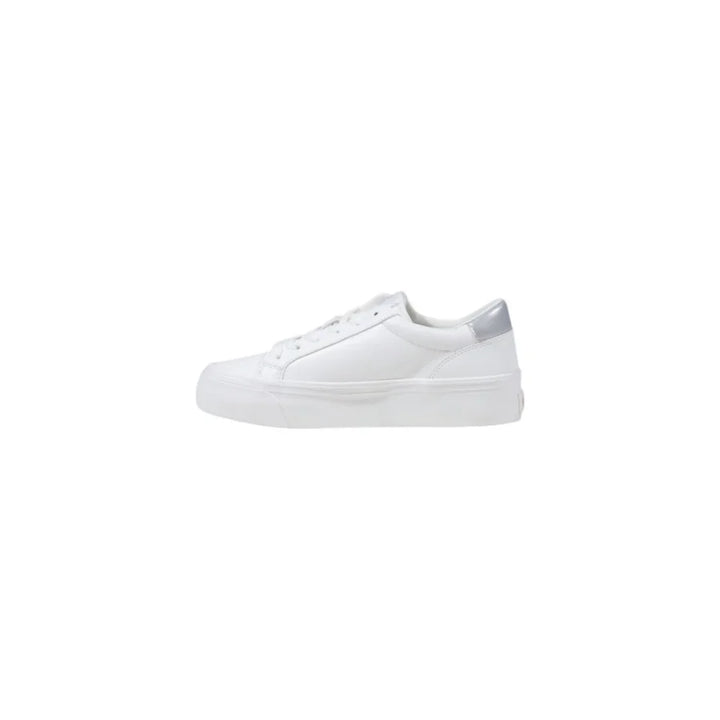 Calvin Klein Jeans Silver Leather Low Top Sneakers
