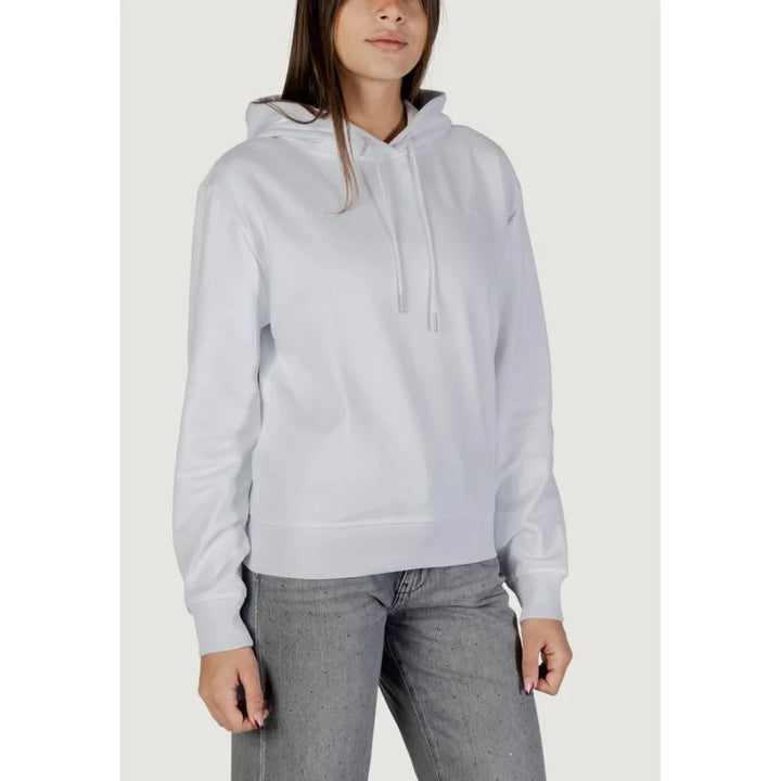 Calvin Klein Jeans White Cotton Hoodie