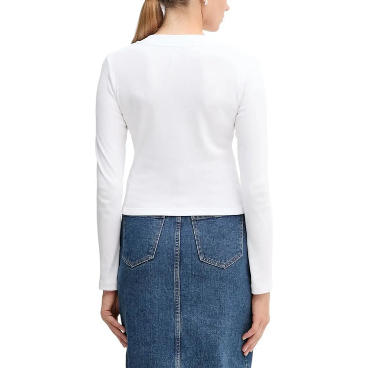 Calvin Klein Jeans White Cotton Long Sleeve T-shirt