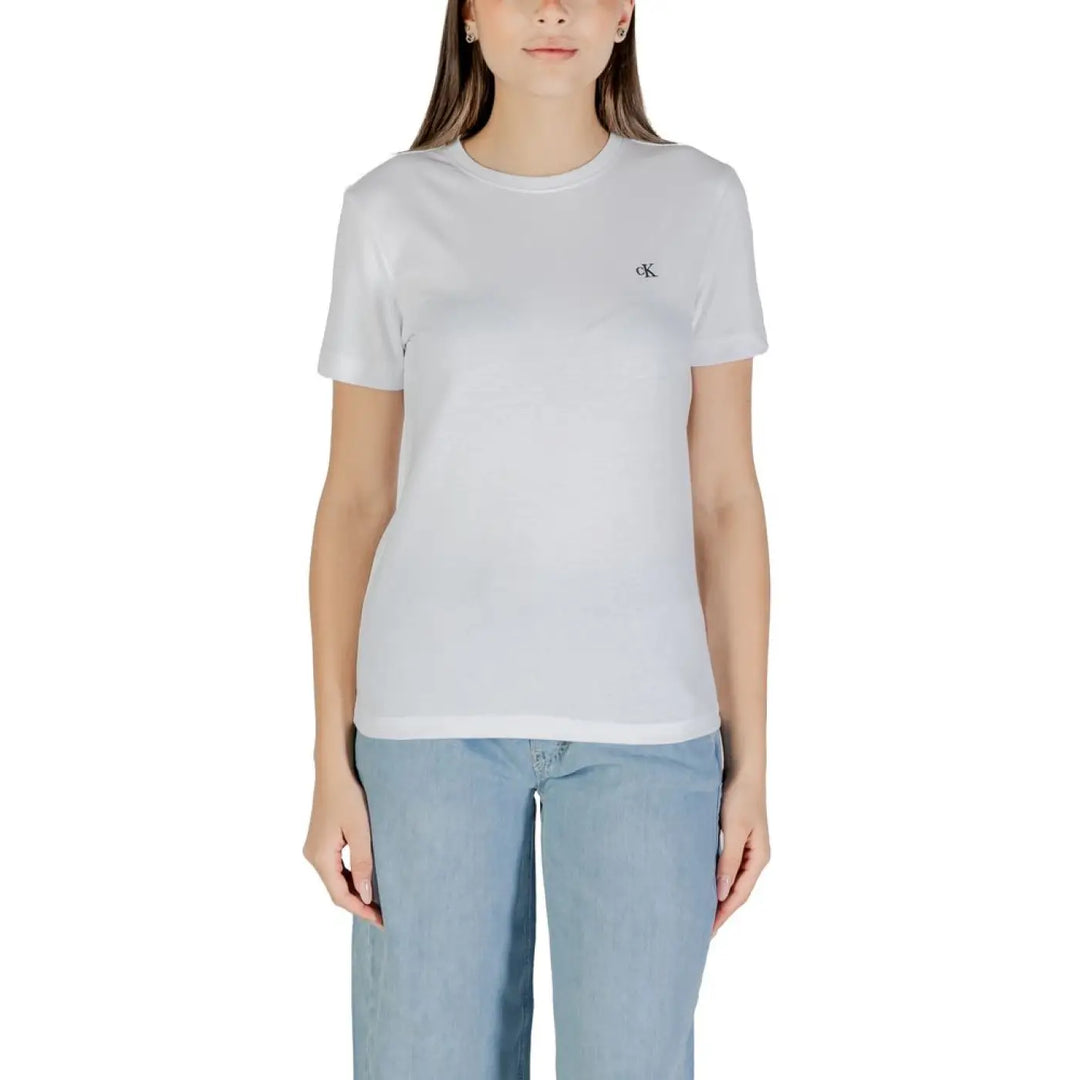 Calvin Klein Jeans White Cotton T-Shirt