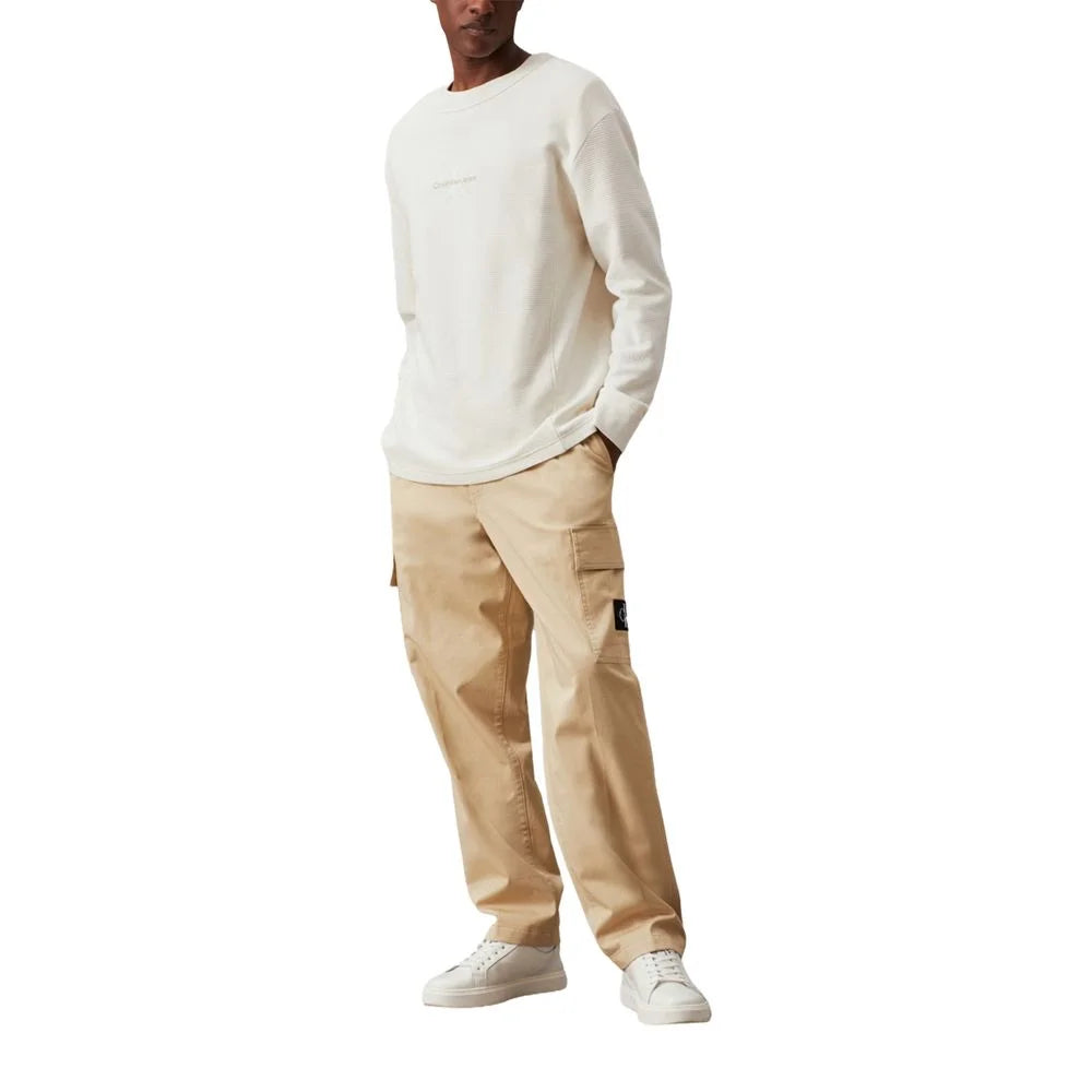 Calvin Klein Men Trousers Fall Winter Beige Style