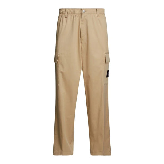 Calvin Klein Men Trousers Fall Winter Beige Style